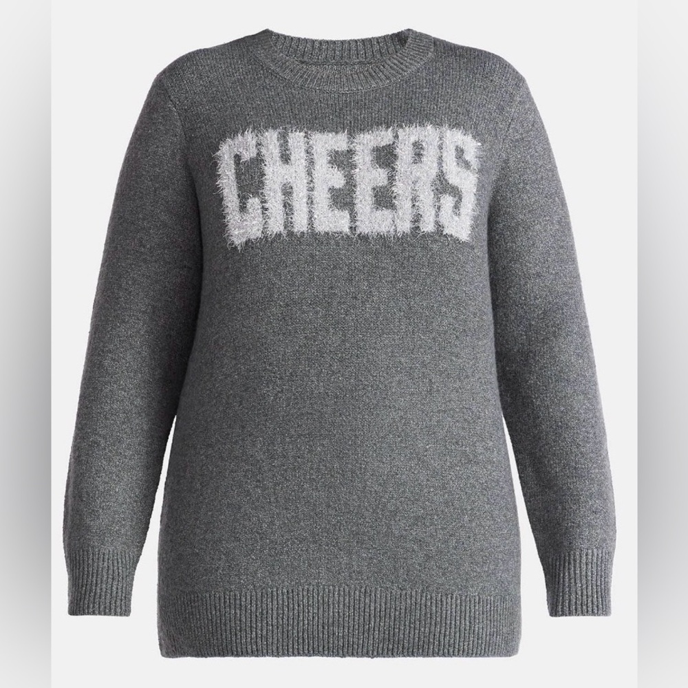 Terra & Sky Women's Plus Holiday Talking Sweater, Midweight